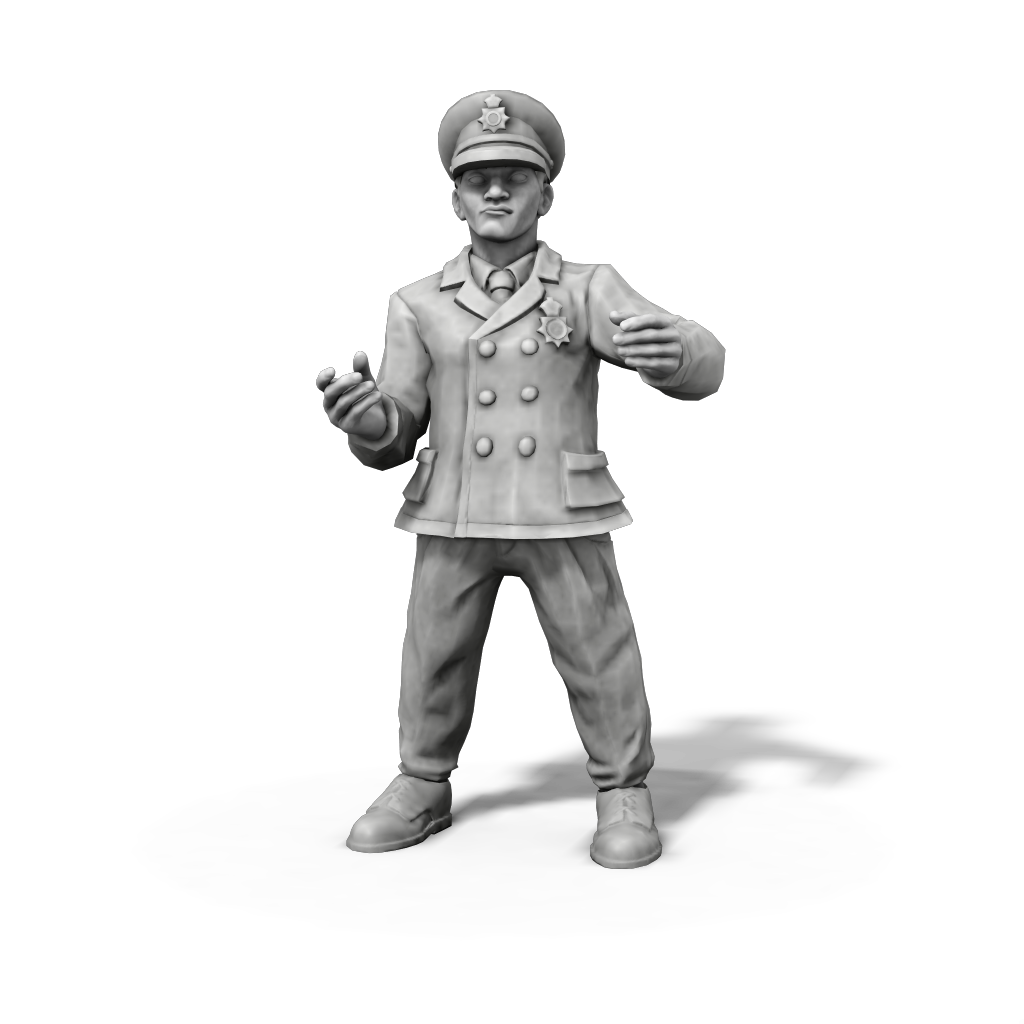Naval Officer & Rating Pack 3 – alternate 1:24 scale unpainted resin naval figure render