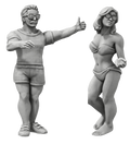 Rod & Sue – 1:24 scale unpainted resin boating figures