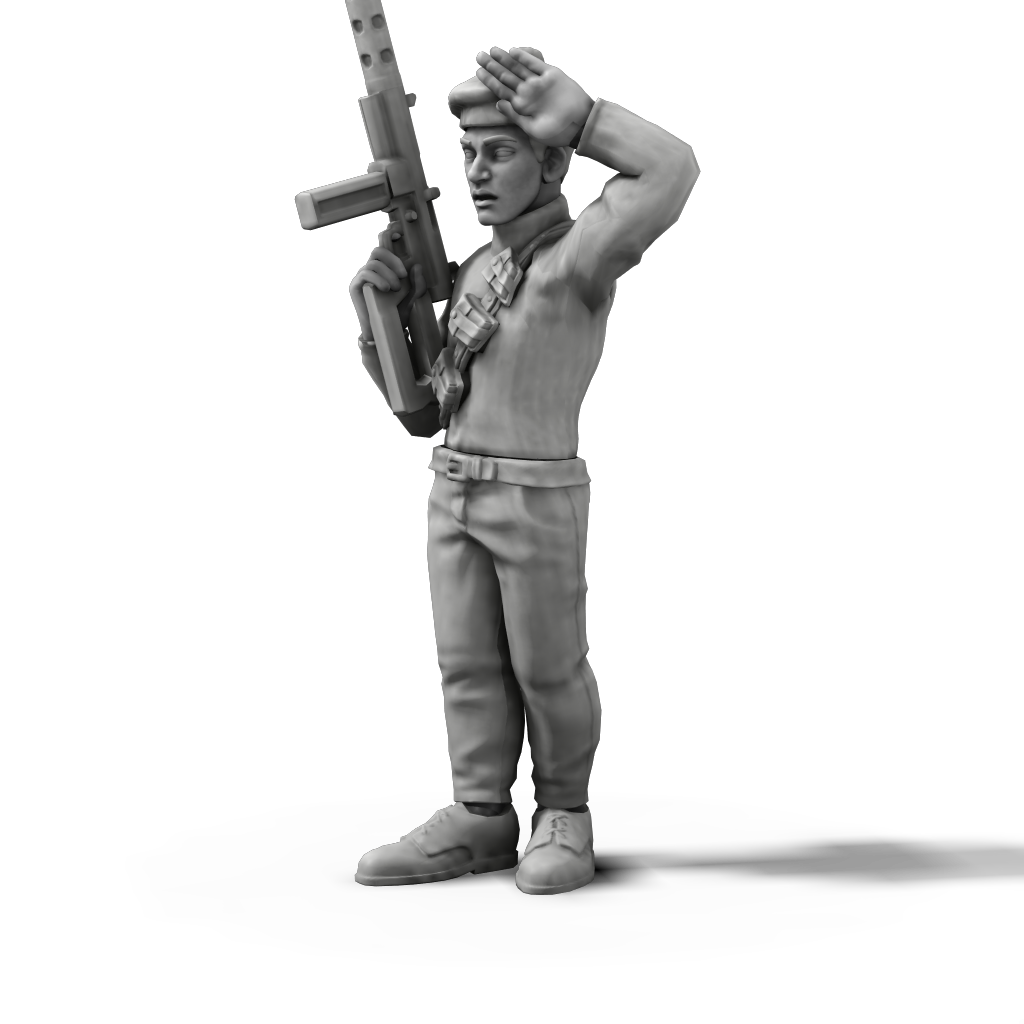Naval Full Crew Pack 2 – alternate 1:32 scale unpainted resin naval sailor render