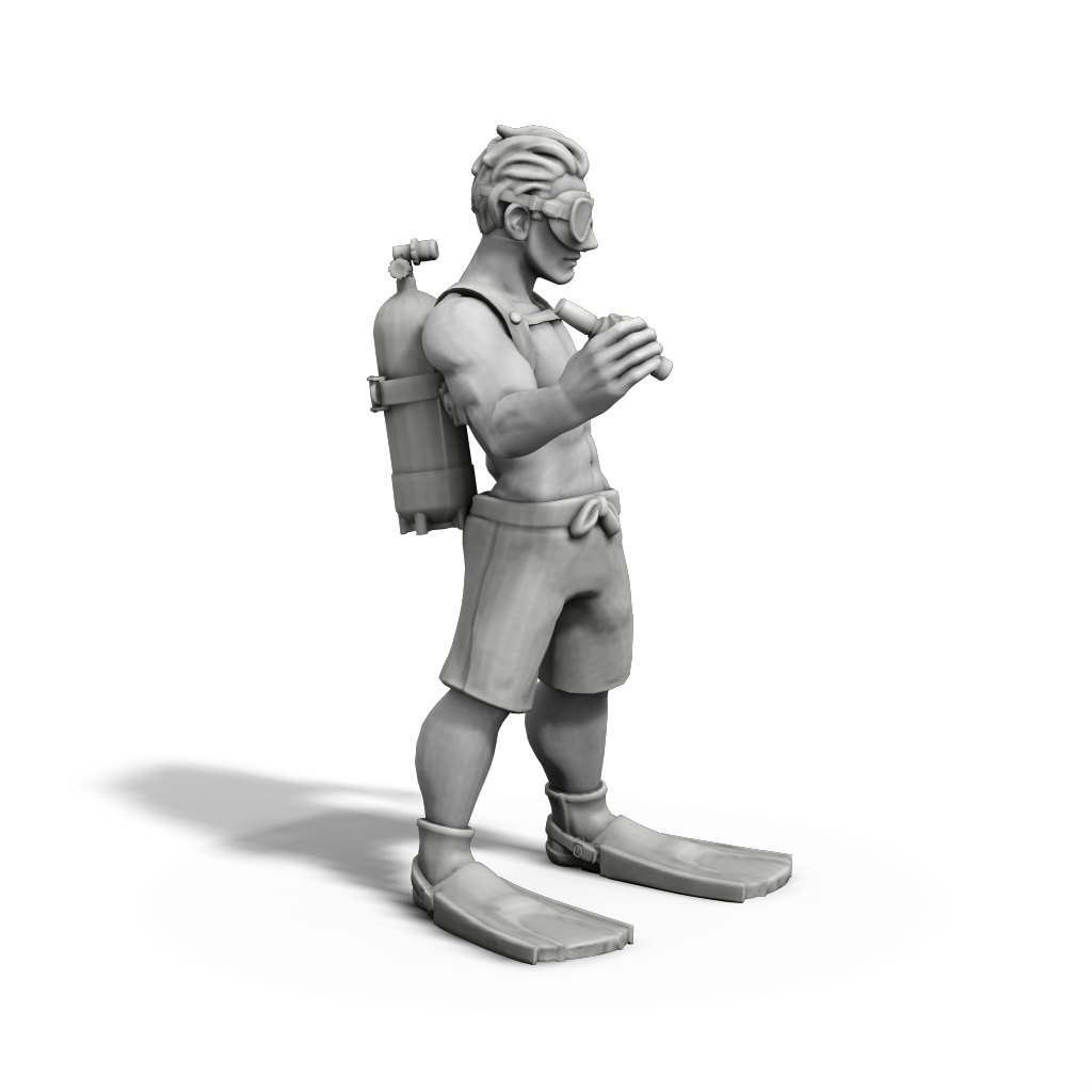 Civilian Boaters Pack – 1:32 scale unpainted resin model boat figures