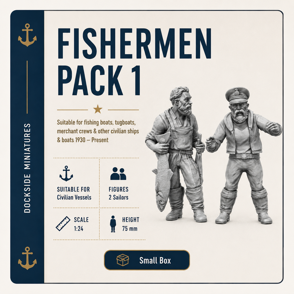 Fishermen Pack 1 | Premium Resin Figure Set | 1 : 24