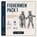 Fishermen Pack 1 | Premium Resin Figure Set | 1 : 24